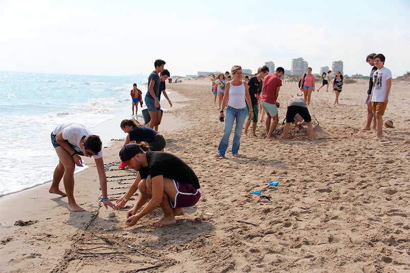 Una clase en la playa