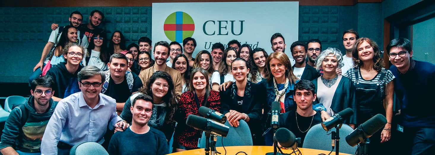 Radio studio at the CEU Audiovisual Centre